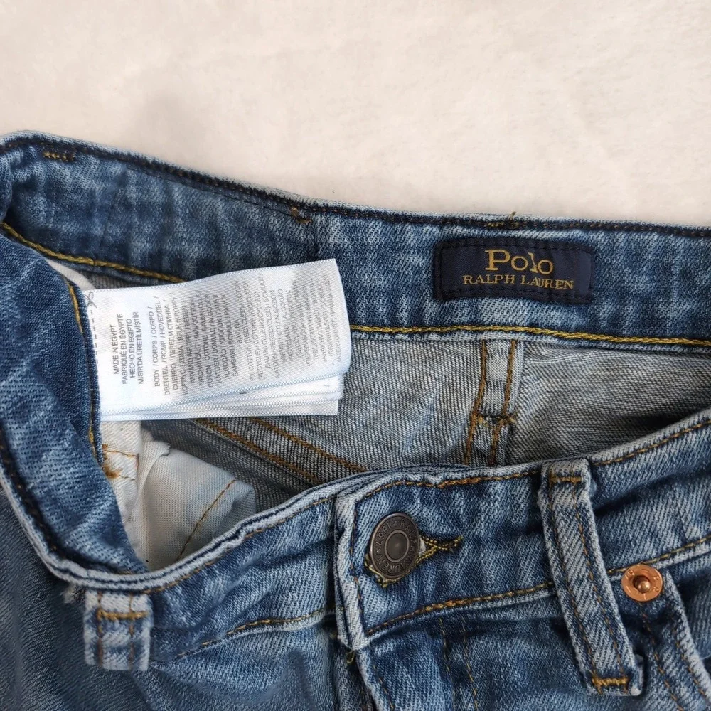 Polo Ralph Lauren Authentic Dungaree Jeans Boys 14 Straight Leg Blue Denim Pants